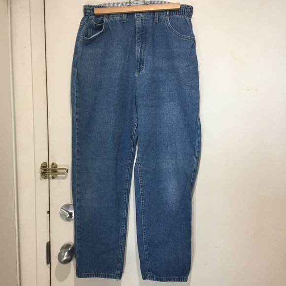 VINTAGE LEE HIGH RISE DENIM JEANS SIZE 14P - Picture 2 of 9